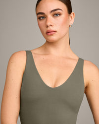 SoftMotion™ Scoop Neck Vest with Grey Logo | Alpine Green