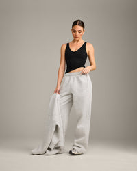 SoftMotion™ Scoop Neck Vest with Grey Logo | Black