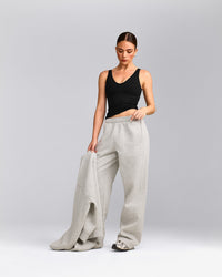 SoftMotion™ Scoop Neck Vest with Grey Logo | Black