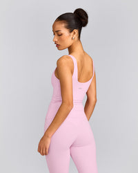 SoftMotion™ Scoop Neck Vest with Grey Logo | Chalk Pink