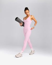 SoftMotion™ Scoop Neck Vest with Grey Logo | Chalk Pink