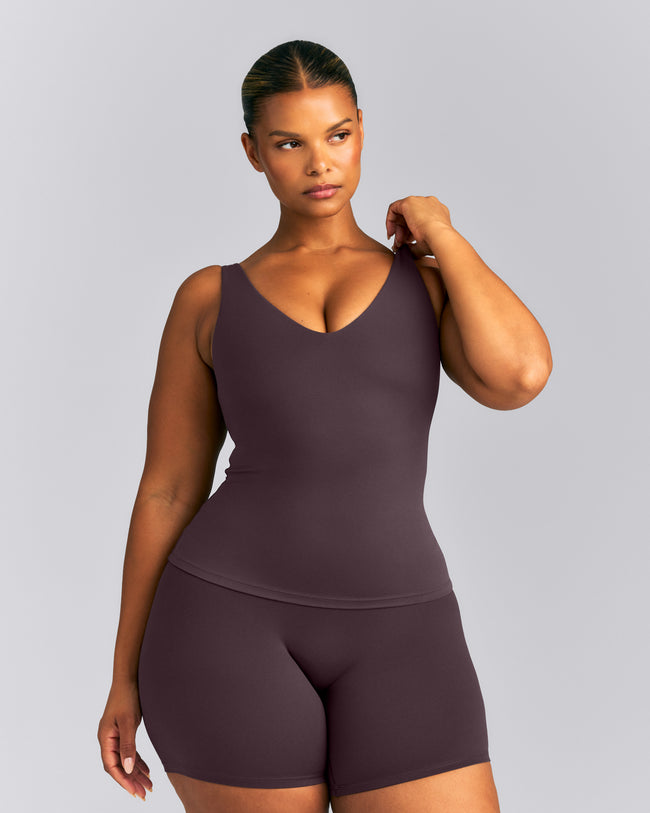 SoftMotion™ Scoop Neck Vest | Dark Umber Brown