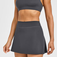 SoftMotion™ Skort with White Logo | Coal