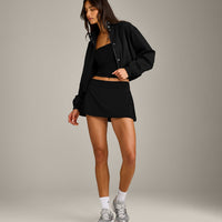 SoftMotion™ Skort with Pockets with Grey Logo | Black