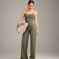 SoftMotion™ Straight Leg Bottoms with Grey Logo | Alpine Green