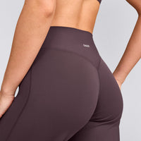 SoftMotion™ Straight Leg Bottoms with Grey Logo | Dark Umber Brown