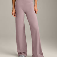 SoftMotion™ Straight Leg Bottoms with White Logo | Dusty Purple