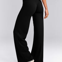 SoftMotion™ Straight Leg Bottoms with Grey Logo | Black