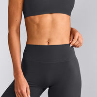 SoftMotion™ Straight Leg Bottoms with Grey Logo | Coal