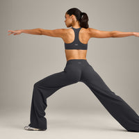 SoftMotion™ Straight Leg Bottoms with Grey Logo | Coal