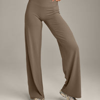 SoftMotion™ Straight Leg Bottoms with Grey Logo | Moss Brown