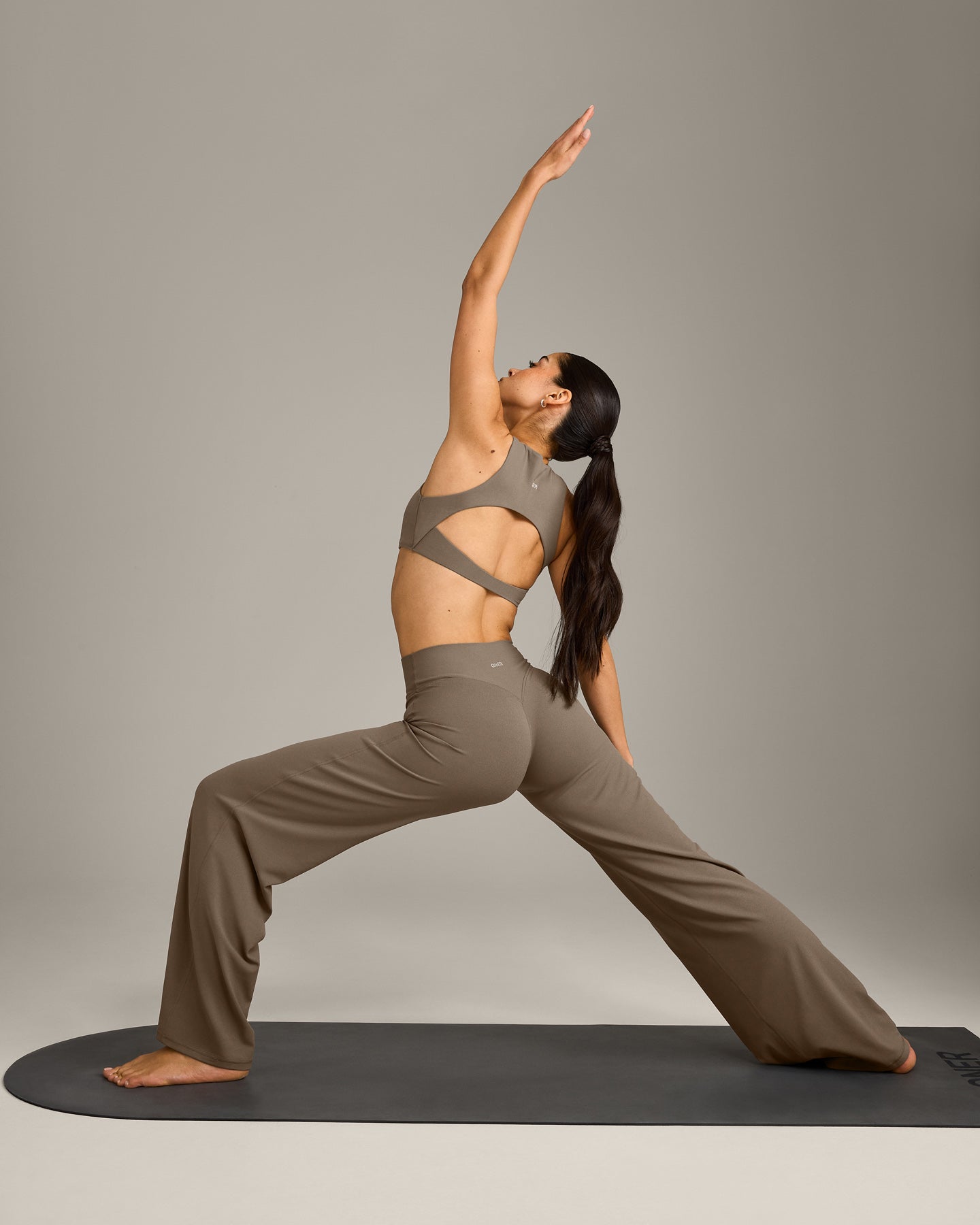 SoftMotion™ Straight Leg Bottoms with Grey Logo | Moss Brown