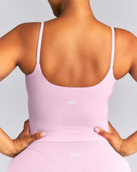 SoftMotion™ Strappy Mid Vest with Built in Bra Shelf | Chalk Pink