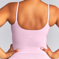 SoftMotion™ Strappy Mid Vest with Built in Bra Shelf | Chalk Pink