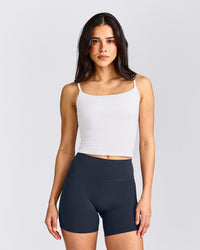 SoftMotion™ Strappy Mid Vest with Built in Bra Shelf | White