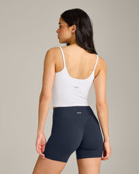 SoftMotion™ Strappy Mid Vest with Built in Bra Shelf | White
