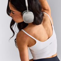 SoftMotion™ Strappy Mid Vest with Built in Bra Shelf | White