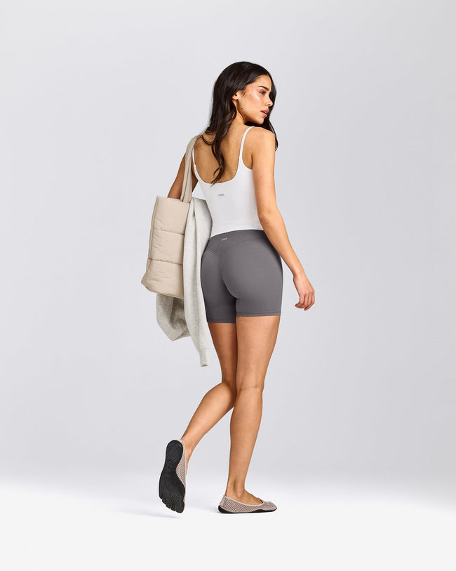 SoftMotion™ Strappy Vest with Built in Bra Shelf | White