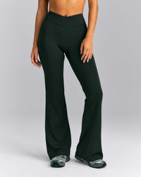 SoftMotion™ Wrap Flared Leggings | Emerald Noir