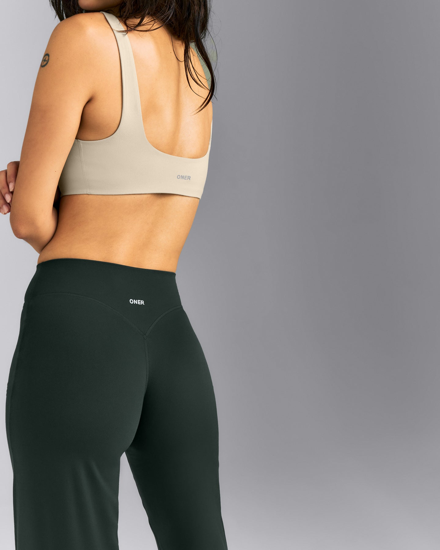 SoftMotion™ Wrap Straight Leg Leggings | Emerald Noir