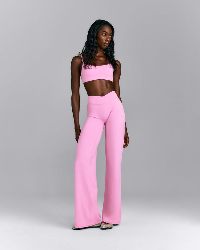 SoftMotion™ Wrap Straight Leg Leggings | Rose Pink