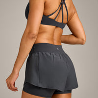UnifiedMove™ Double Layer Shorts 5" with Reflective Logo | Coal