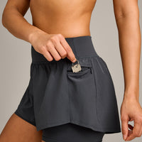 UnifiedMove™ Double Layer Shorts 5" with Reflective Logo | Coal