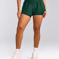 UnifiedMove™ Double Layer Shorts 5" with Reflective Logo | Racing Green