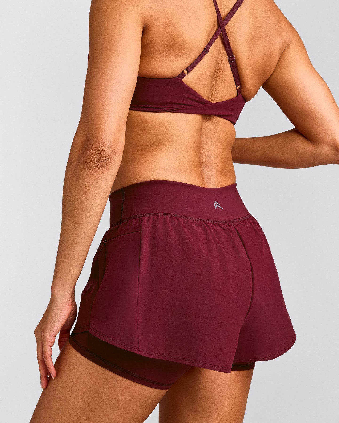 UnifiedMove™ Double Layer Shorts 5" with Reflective Logo | Rosewood