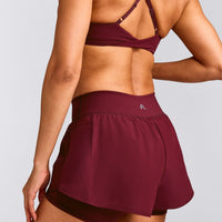 UnifiedMove™ Double Layer Shorts 5" with Reflective Logo | Rosewood