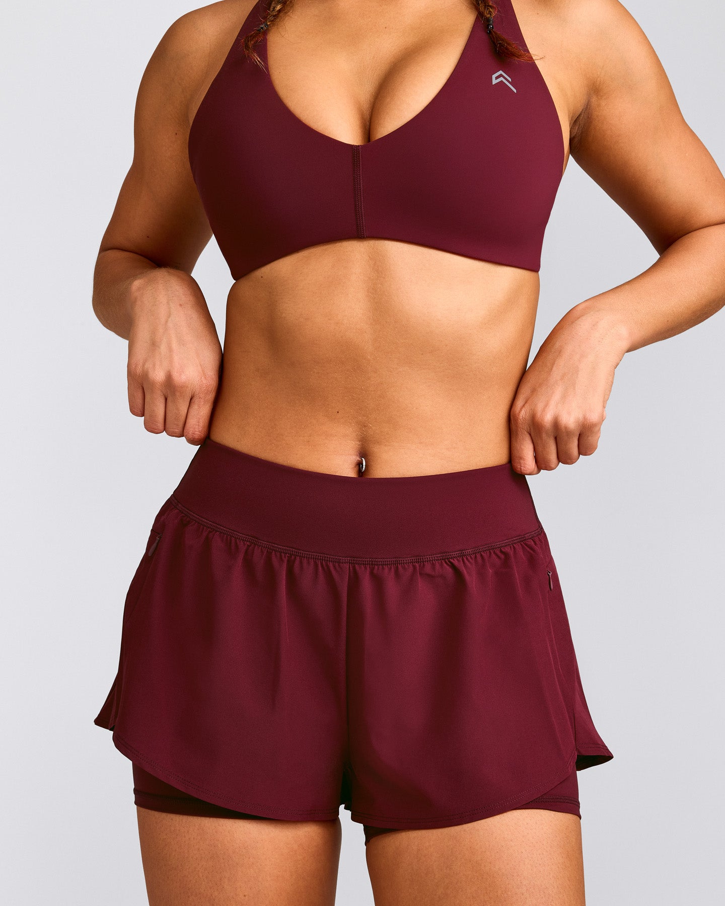 UnifiedMove™ Double Layer Shorts 5" with Reflective Logo | Rosewood
