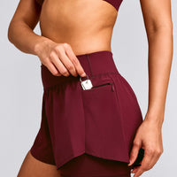 UnifiedMove™ Double Layer Shorts 5" with Reflective Logo | Rosewood