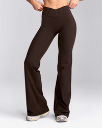 UnifiedMove™ Wrap Flared Bottoms with Reflective Logo | 70% Cocoa
