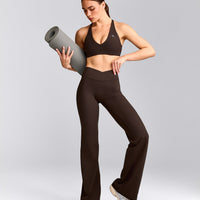 UnifiedMove™ Wrap Flared Bottoms with Reflective Logo | 70% Cocoa