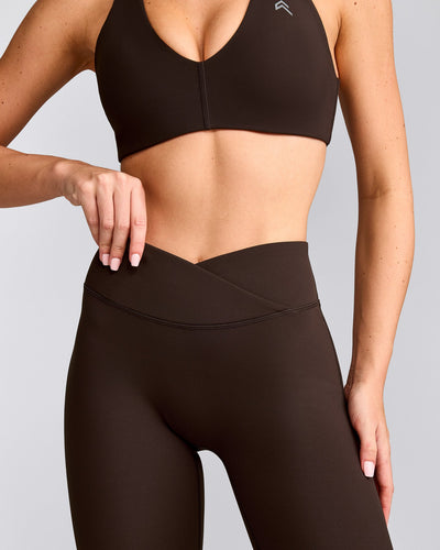 UnifiedMove™ Wrap Flared Bottoms with Reflective Logo | 70% Cocoa