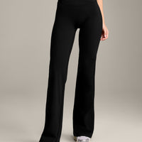 UnifiedMove Wrap Flared Bottoms with Reflective Logo | Black