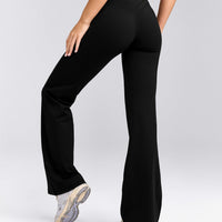 UnifiedMove™ Wrap Flared Bottoms with Reflective Logo | Black