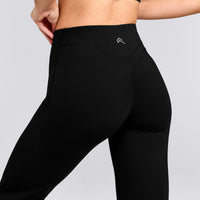 UnifiedMove™ Wrap Flared Bottoms with Reflective Logo | Black