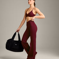 UnifiedMove Wrap Flared Bottoms with Reflective Logo | Rosewood