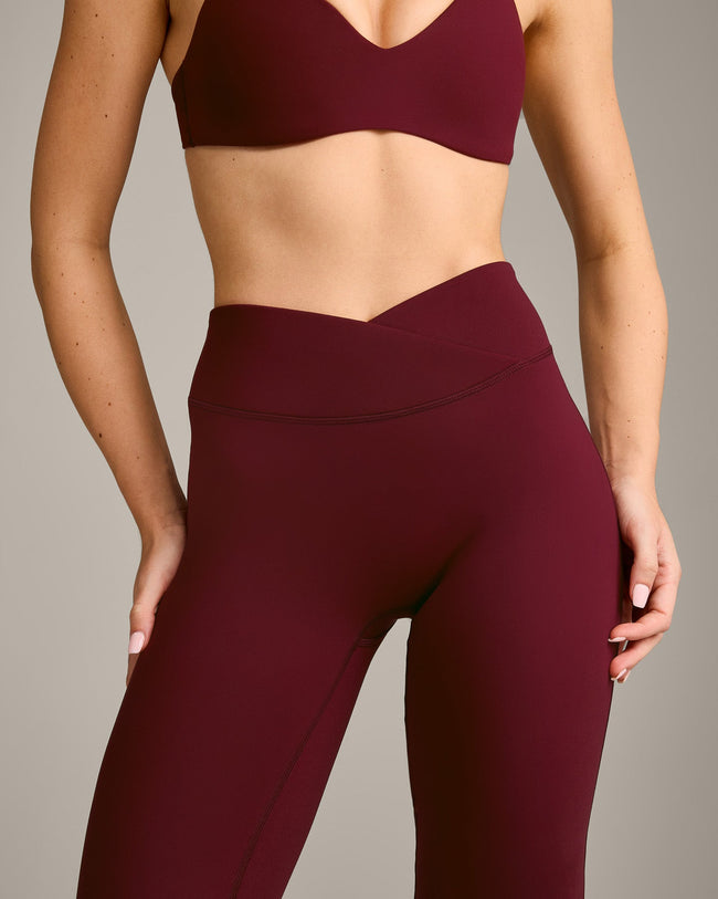 UnifiedMove Wrap Flared Bottoms with Reflective Logo | Rosewood