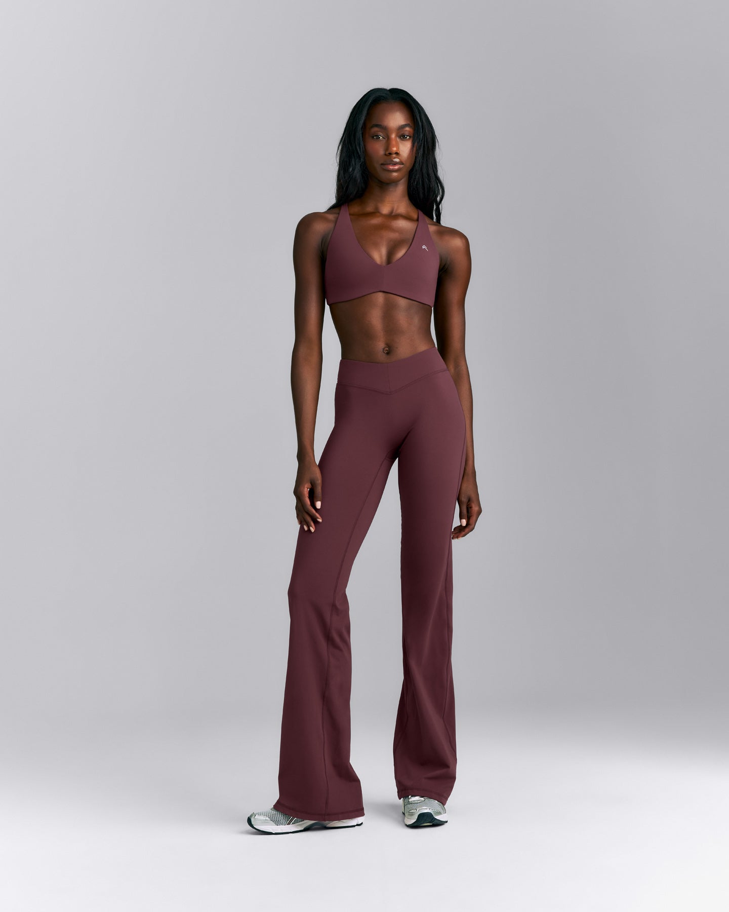 UnifiedMove™ V Front Mid Rise Flared Pants | Velvet Mocha