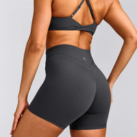 UnifiedMove™ High Waisted Shorts 6" with Reflective Logo | Coal