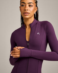UnifiedMove Pocket Jacket with Reflective Logo | Blackberry Purple