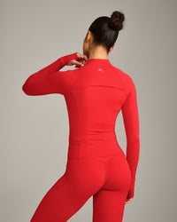 UnifiedMove™ Jacket with Reflective Logo | Muscle Mommy Red