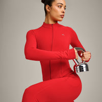 UnifiedMove™ Jacket with Reflective Logo | Muscle Mommy Red