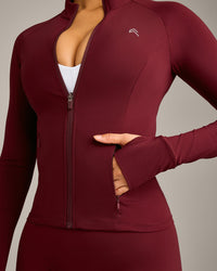 UnifiedMove Pocket Jacket with Reflective Logo | Rosewood