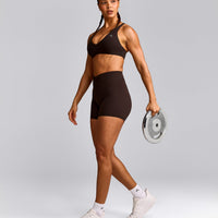 UnifiedMove™ Micro Bralette with Reflective Logo | 70% Cocoa
