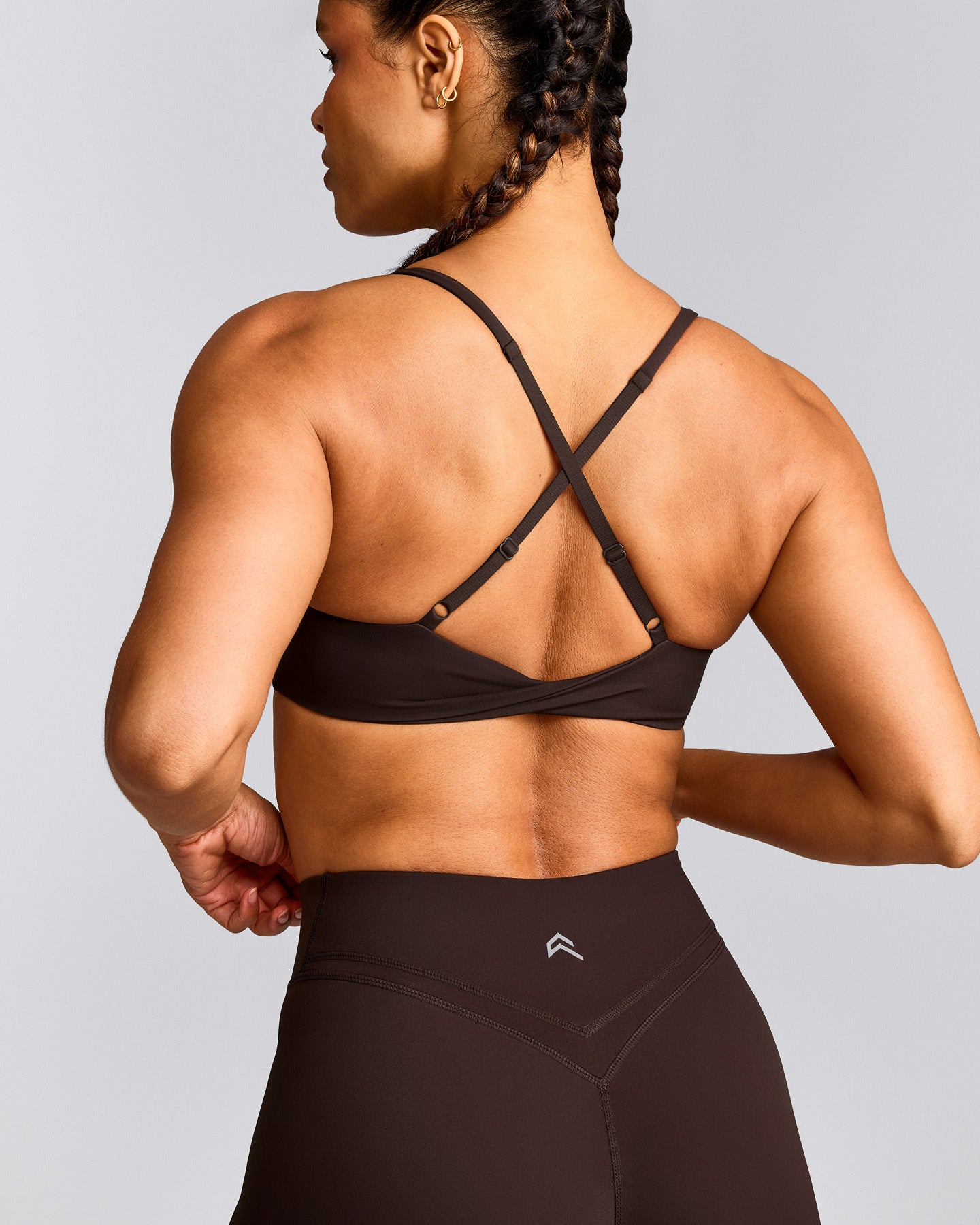 UnifiedMove™ Micro Bralette with Reflective Logo | 70% Cocoa