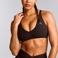 UnifiedMove™ Micro Bralette with Reflective Logo | 70% Cocoa