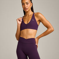 UnifiedMove Micro Bralette with Reflective Logo | Blackberry Purple